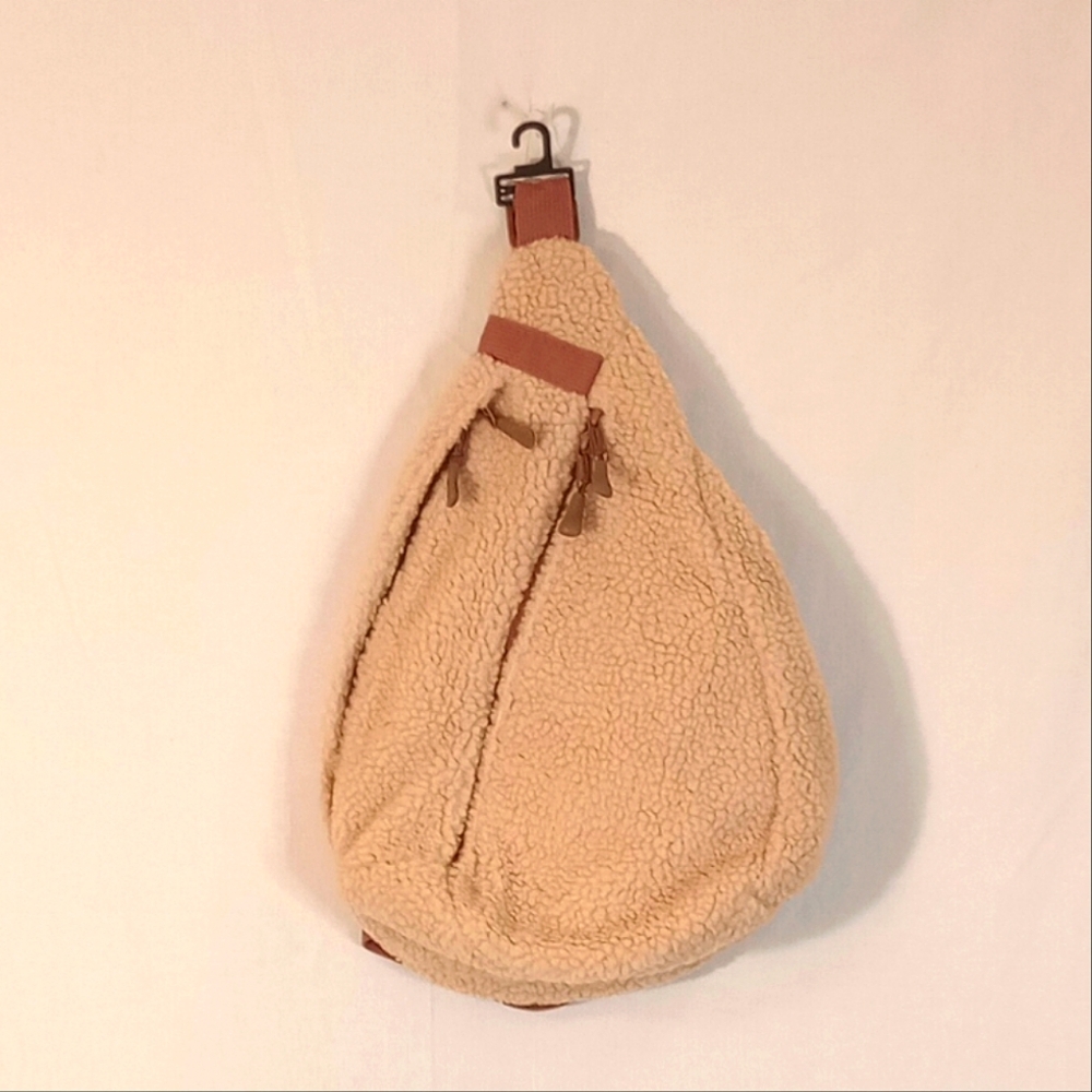 Never Used Cream Sherpa Sling Bag